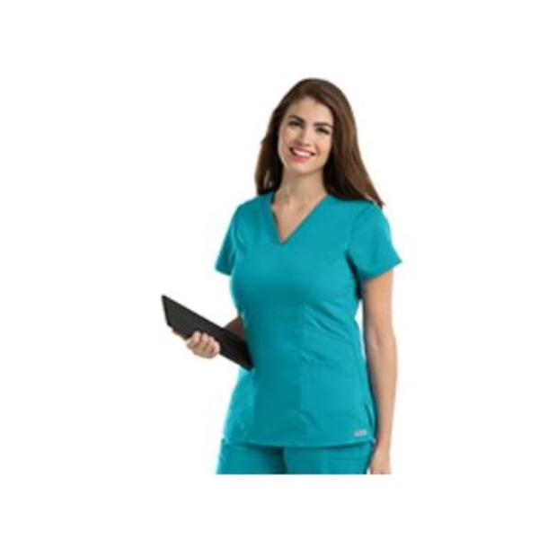Grey's Anatomy (TM) Scrub Top Greys Anatomy 41452 Womens 4X Large Teal Each - 41452X-394XL