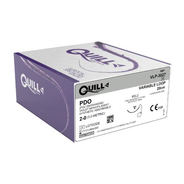 Look/Div Surgical Specialties Suture 2-0 Polydioxanone Ps-2 Quill Undyed 20Cm 12/Bx - VLP-3027