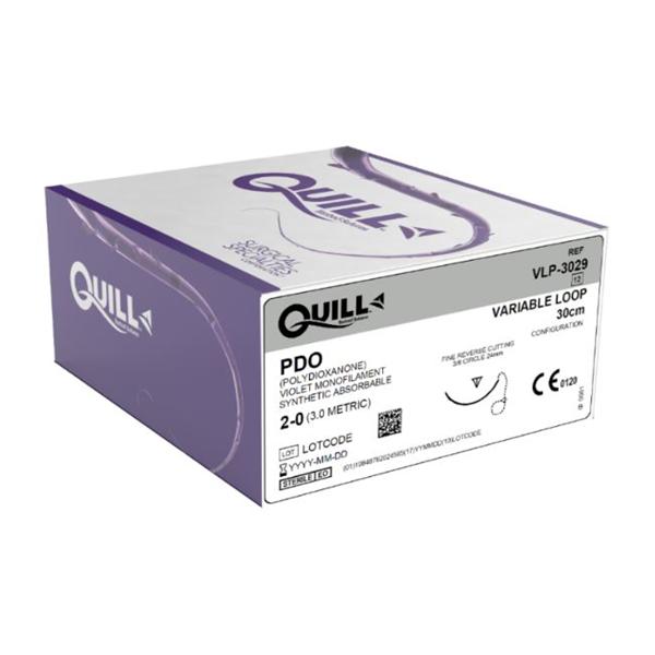 Look/Div Surgical Specialties Suture 2-0 Polydioxanone Ps-2 Quill Undyed 30Cm 12/Bx - VLP-3029