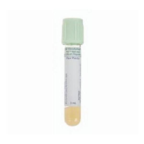 Becton-Dickinson Tube Blood Collection Vacutainer 4.5Ml 13X100Mm Plastic Light Green 1000/Ca - 367963