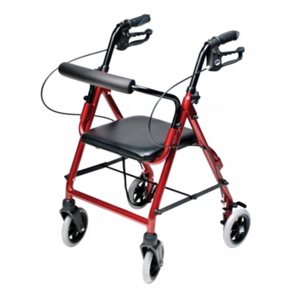 Graham-Field/Everest &Jennings Rollator Lumex Walkabout Lite 300Lb Burgundy 6Whl 24X20X27.5-32" Lplk Brk Ped Ea - RJ4301R