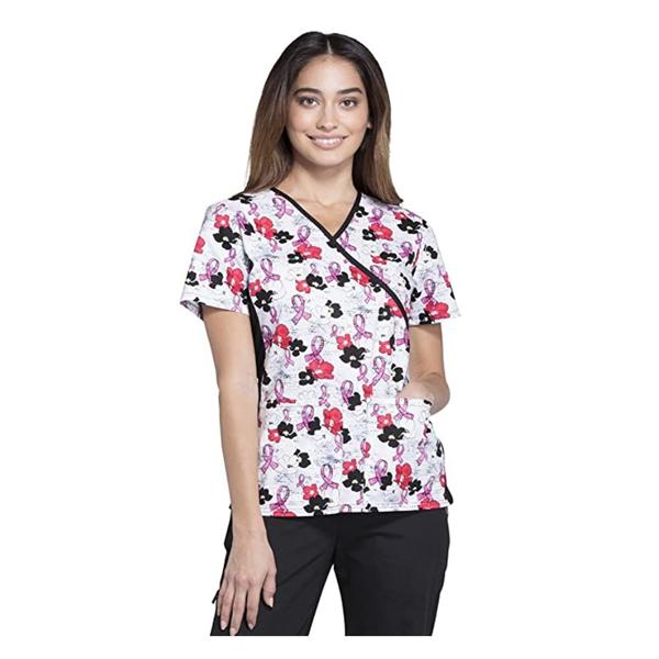 Cherokee Workwear Scrub Top 100% Cotton Cherokee Womens Love On The Line Small 26 In 2 Pockets Ea - 2988C-LOLN-S