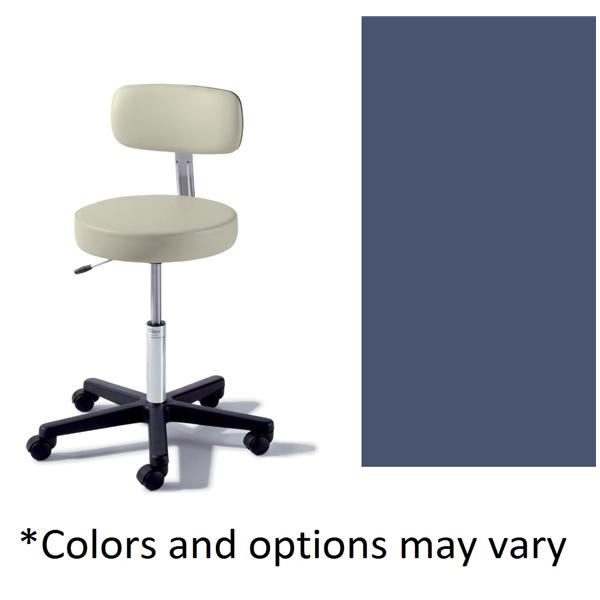 Midmark Corporation Stool Exam Ritter Value Series Soothing Blue Casters Backrest 5 Leg Ea - 273-001-855