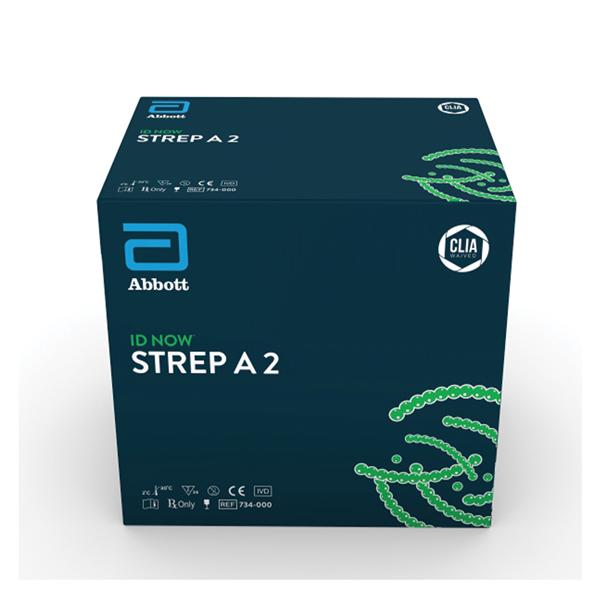 Abbott Rapid DX N.America Id Now Strep A 2 Test Kit Clia Waived 24 Tests 24/Bx - 734000