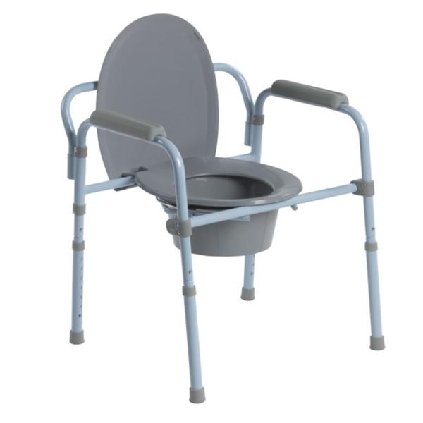 Drive Medical Designs Commode Patient 350Lb Capacity Gray Tips 22.25X17X23" Ea - RTL11158KDR