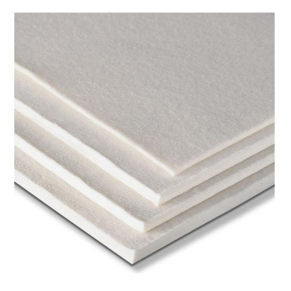Cramer Products Felt Sheet 9X9" 1/8", 2X1/4", 3/8" Thick White 4/Pk - 60500