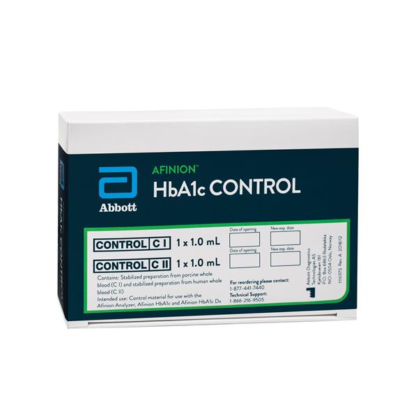Abbott Rapid DX N.America Afinion Hba1C High/Low Controls 2X0.5Ml Ea - 1116975