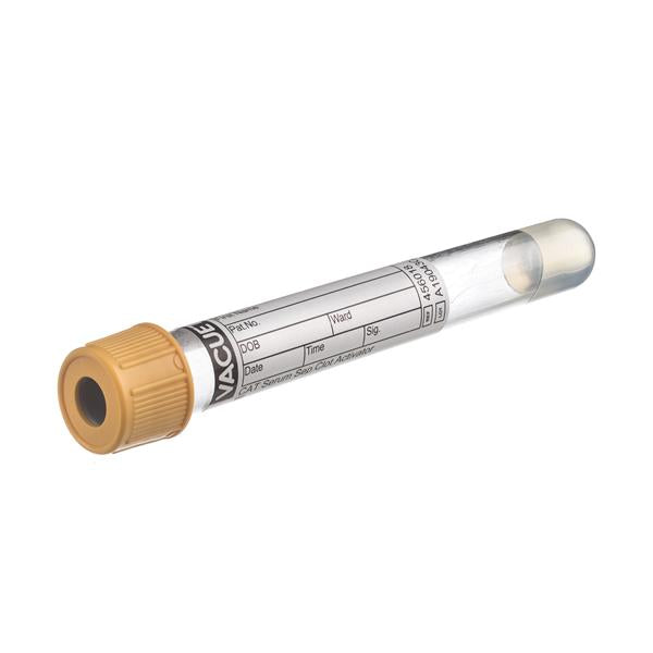 Greiner Vacuette Tube Ven Bc Vacuette 5Ml 13X100 Plstc Z Srm Clt Actvtr Gld/Blk 50/Package, 24 Pk/Ca - 456018P