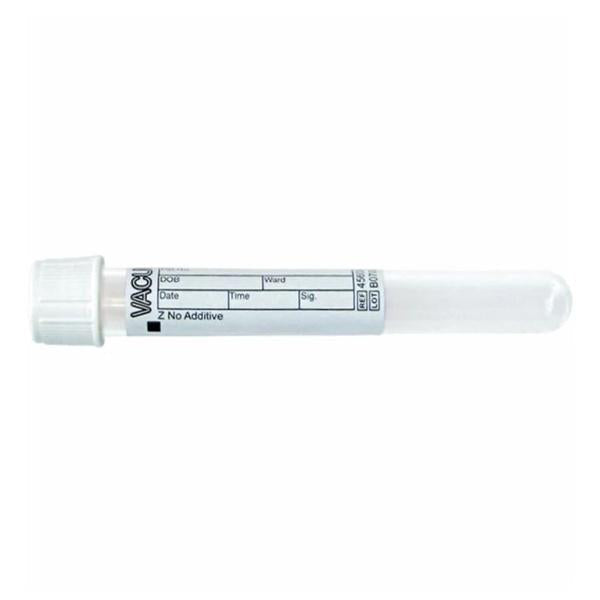 Greiner Vacuette Tube Venous Blood Collection Vacuette 6Ml 13X100 Plstc Adtvfr Wht/Blk 50/Package, 24 Pk/Ca - 456085