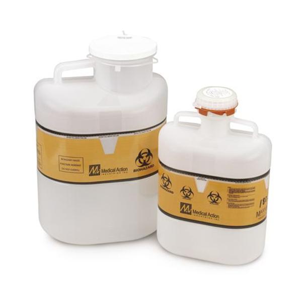 Medical Action Industries Container Sharps Saf-T-View 6.2Qt Polypropylene Clear 12/Case - 182S