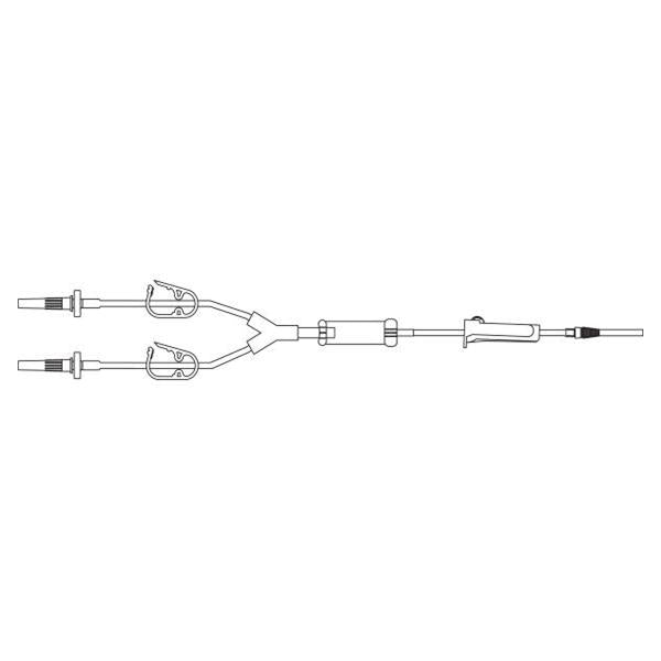 Baxter Healthcare Irrigation Set Cysto/T.U.R. Y-Type Dual Spike/Gravity Flow 80" Ea, 12 Ea/Ca - 2C4041
