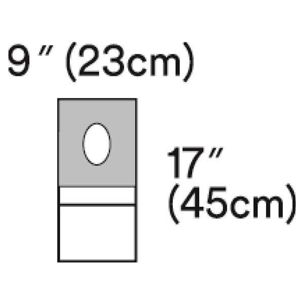 3M Healthcare Drape Minor Procedure Steri-Drape Fenestrated 18X9-1/4" Sterile 4X10/Ca - 1072