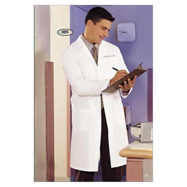 Fashion Seal Lab Coat Knee Length 65% Polyester / 35% Cotton Mens White Size 46 41 In Ea - 482-46