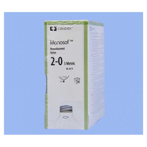 Medtronic MITG-Covidien Suture 2-0 Nylon C-15 Monosof Black 30" Monofilament 36/Ca - SN664