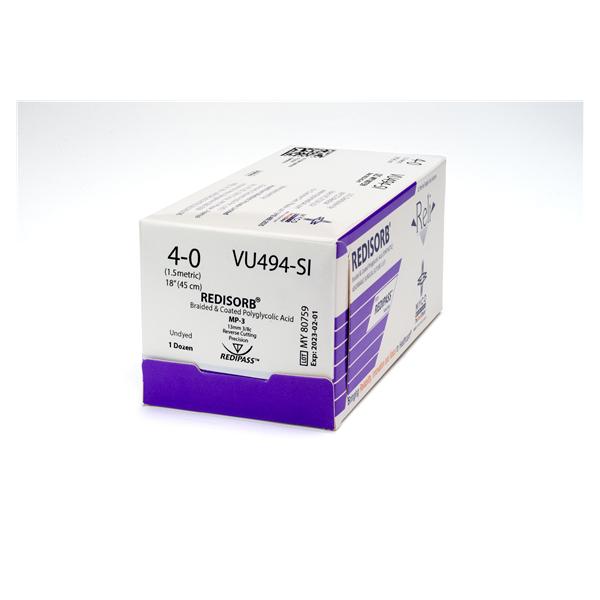 Myco Medical Supplies Suture 4-0 Polyglycolic Acid Mp-3 Reli Redisorb Undyed 36" Braid 12/Bx - VU494-SI
