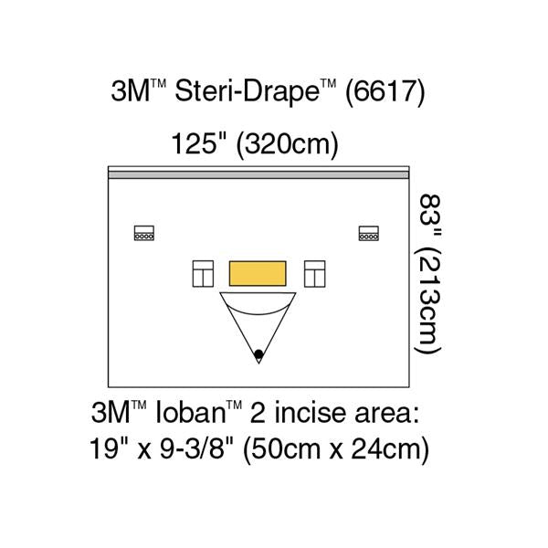 3M Healthcare Drape Isolation Steri-Drape Ioban Plastic 4X5/Case - 6617