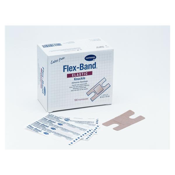 Hartmann USA Bandage Fabric Flex-Band Knuckle 1.5X3" Flexible Flesh Lf 100/Bx, 24 Bx/Ca - 46140000