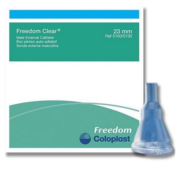 Coloplast Catheter External Freedom Clear _ Medium Silicone 28Mm 100/Bx - 5200