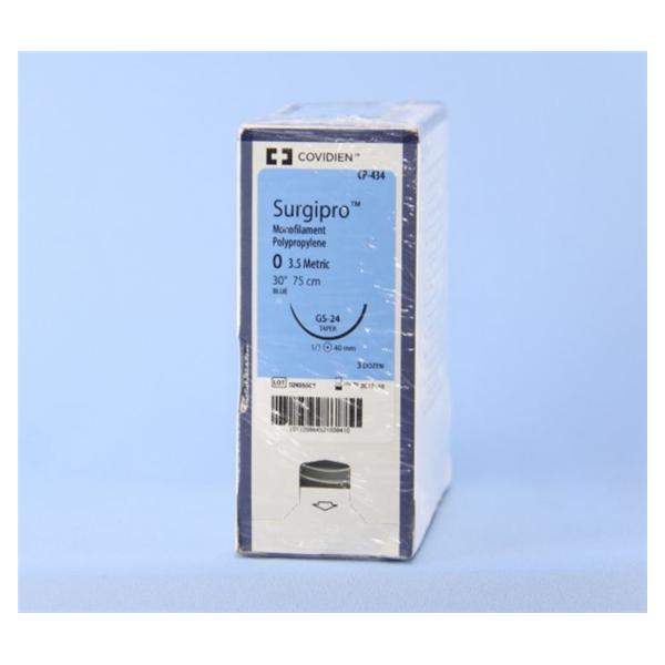 Medtronic MITG-Covidien Suture 0 Polypropylene Gs-24 Surgipro Blue 30" Monofilament 36/Ca - CP434