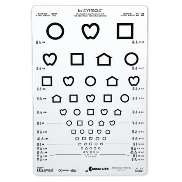 Good-Lite Co Chart Illiterate Vision Testing 10' Testing Distance Ea - 250401