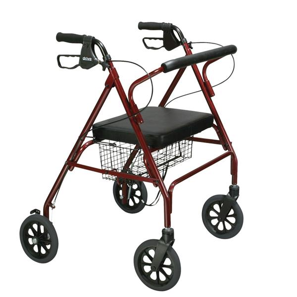 Drive Medical Designs Rollator Go-Lite 500Lb Capacity Blue 8" Casters 26.75X30.5X35.25-39.5" Lp Ea - 10215BL-1