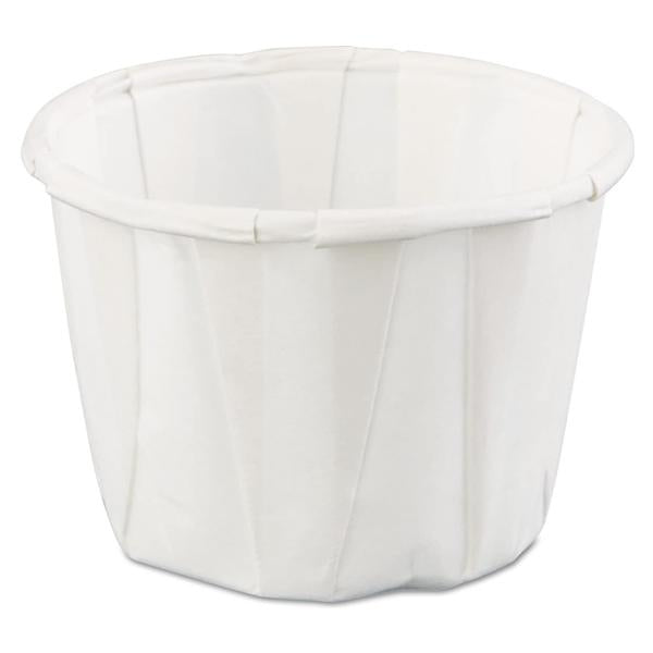 LAGASSE INC Cup Souffle Pleated Paper 1 Oz White 250/Bx, 20 Bx/Ca - GNPF100