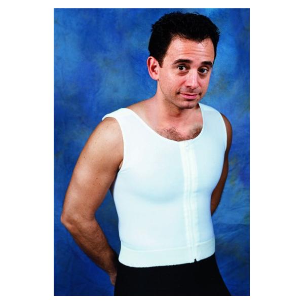 ES Medical Vest Compression Gynecomastia Large Men White Ea - PP09L