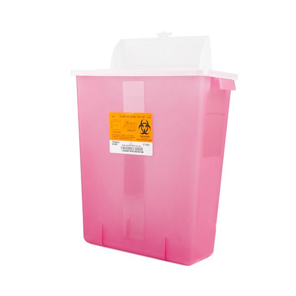 Medegen Medical Products, Container Sharps 3Gal Large Translucent/Red/Black Ea, 12 Ea/Ca - 8710TF
