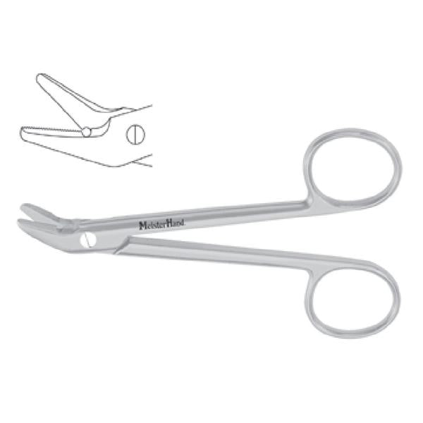 Miltex-Integra Scissors Wire Cutting Meister-Hand 4-3/4" 1 Serrated Blade Angled On Side Ss Ea - MH9-124