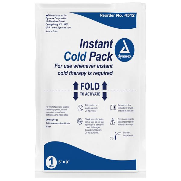 Dynarex Corporation Pack Cold Instant Disposable 5X9" Ea, 24 Ea/Ca - 4512