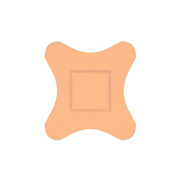 Dynarex Corporation Bandage Four Wing Fabric 3X3" Flexible Flesh Lf 50/Bx, 24 Bx/Ca - 3620