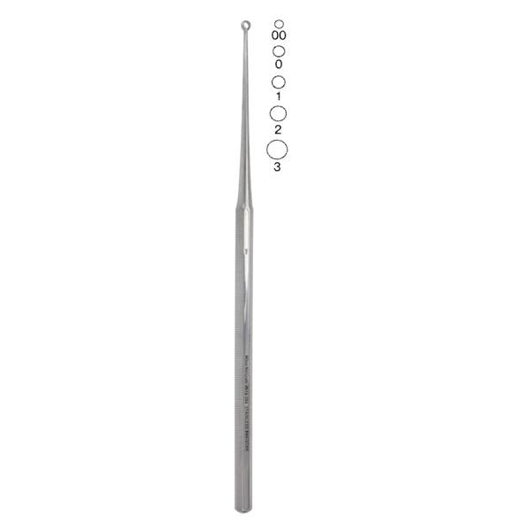 Miltex-Integra Curette Ear Buck Vantage 6-1/2" #0 Blunt Tip Straight Stainless Steel Ea - V919-282