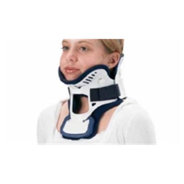 DJO Collar Miami Jr Child 2-6Yr Cervical Plastic White/Navy Size 8-11" Ea - 79-83252