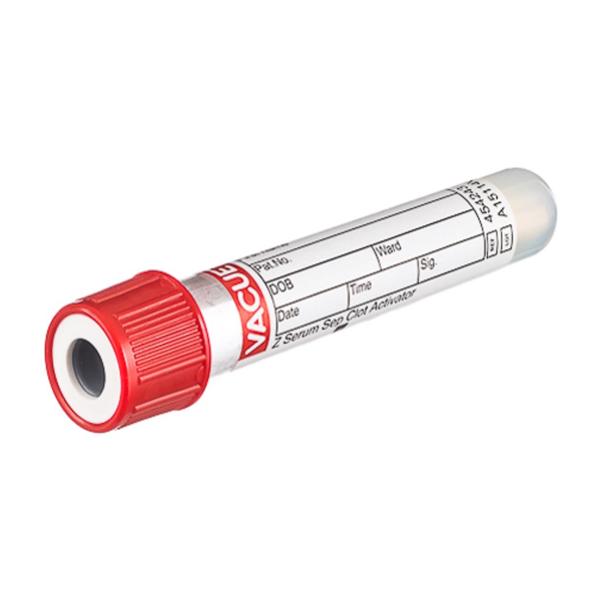 Greiner Vacuette Tube Ven Bc Vacuette 2.5Ml 13X75 Plstc Z Srm Clt Actvtr Rd/Wht 1200/Ca - 454243P