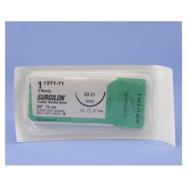 Medtronic MITG-Covidien Suture 1 Nylon Gs-21 Surgilon Black 30" Braid 36/Ca - 8886197171