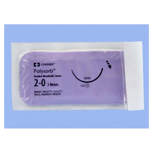 Medtronic MITG-Covidien Suture 2-0 Polyester Gs-21 Polysorb Violet 30" Braid 36/Ca - CL811