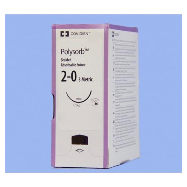Medtronic MITG-Covidien Suture 2-0 Polyester Gs-21 Polysorb Undyed 30" Braid 36/Ca - CL843