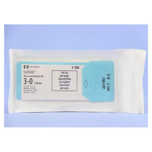 Medtronic MITG-Covidien Suture 3-0 Silk No Needle Sofsilk Black 18" Braid 36/Ca - S184