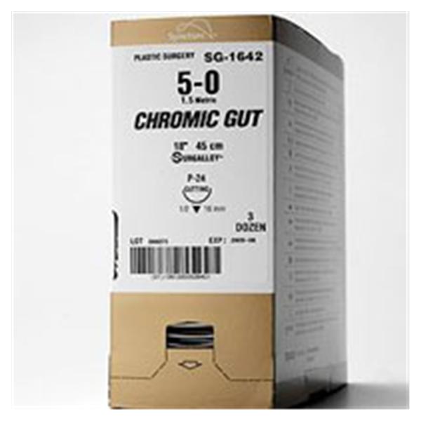 Medtronic MITG-Covidien Suture 4-0 Chromic Gut P-13 Surgigut Undyed 18" Monofilament 36/Ca - SG5644