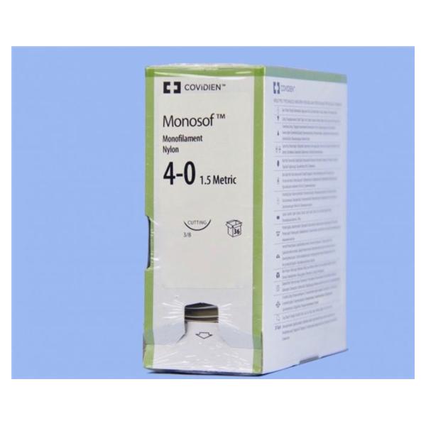 Medtronic MITG-Covidien Suture 4-0 Nylon P-13 Monosof Black 18" Monofilament 36/Ca - SN5699