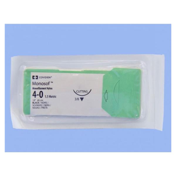 Medtronic MITG-Covidien Suture 4-0 Nylon C-13 Monosof Black 18" Monofilament 12/Bx - SN-662G