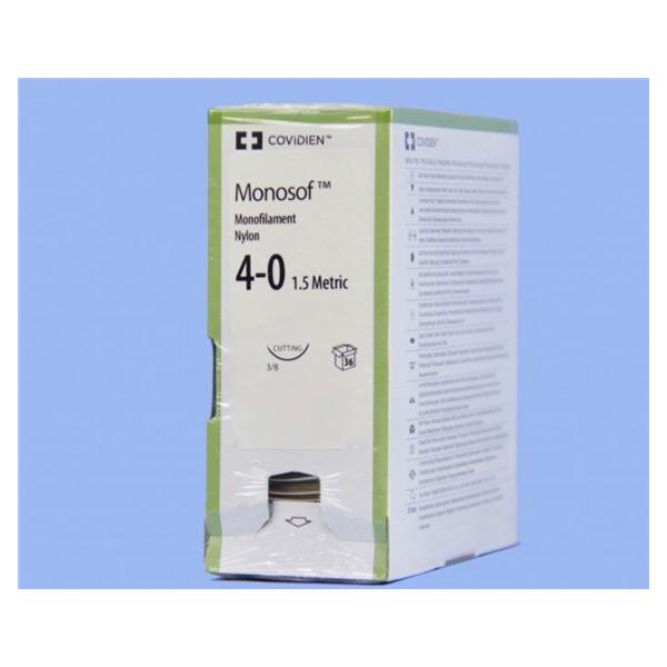 Medtronic MITG-Covidien Suture 4-0 Nylon C-13 Monosof Black 18" Monofilament 36/Ca - SN662