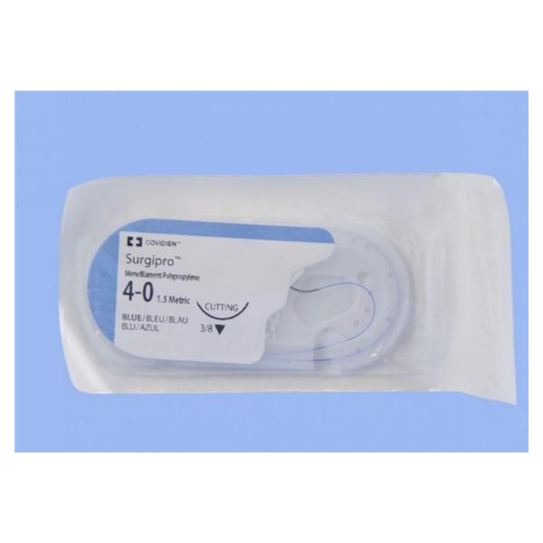 Medtronic MITG-Covidien Suture 4-0 Polypropylene C-13 Surgipro Blue 18" Monofilament 12/Ca - SP683G