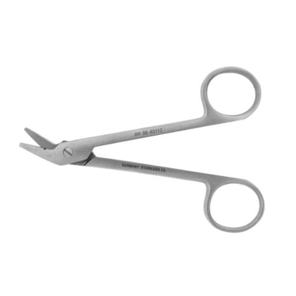 BR Surgical, Scissors Wire Cutting 4-3/4" Blunt/Blunt Serrated Side Angled Universal Ss Ea - BR08-83112