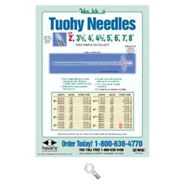 Havel's Inc Needle 20Gx7 Weiss Tuohy Epidural Blunt Luer Lock 10Cm Calibrations Cnvntnl Each - 7-2150-20