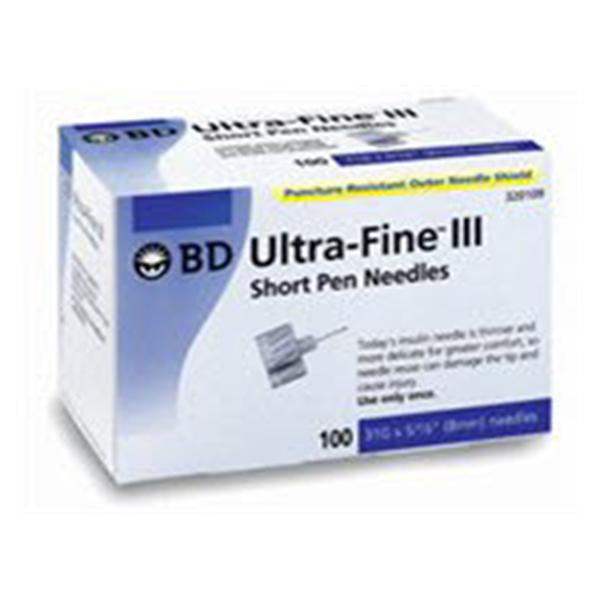 Becton-Dickinson Needle 31Gx1/3" Ultra-Fine Iii Insulin Pen Conventional 12Bx/Case - 320109