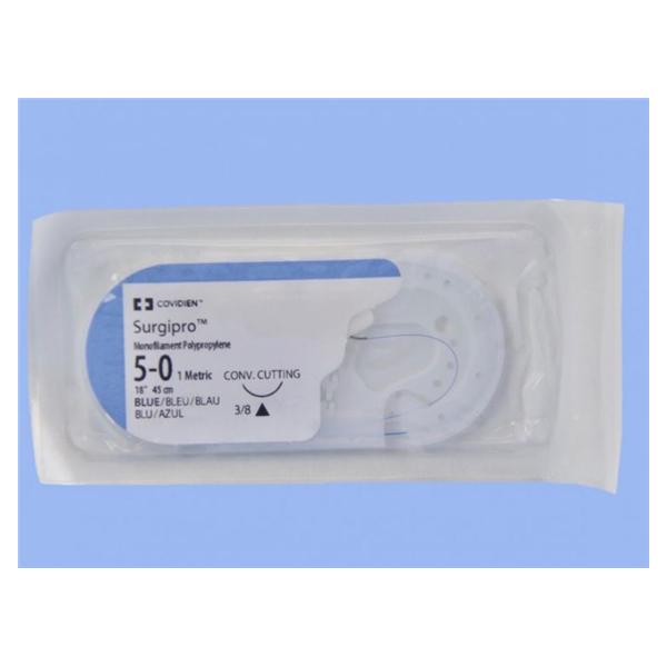 Medtronic MITG-Covidien Suture 5-0 Polypropylene Pc-11 Surgipro Blue 18" Monofilament 36/Ca - SP1635