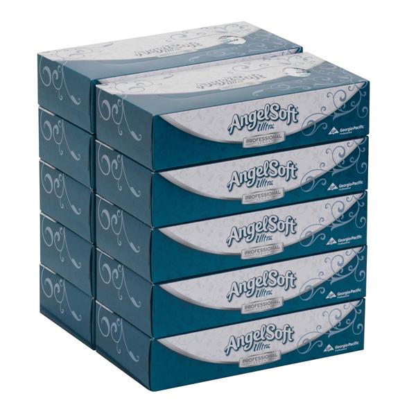 Georgia Pacific Tissue Facial Angel Soft Ultra White Convenience Packs 2 Ply 1250/Ca - 4836014