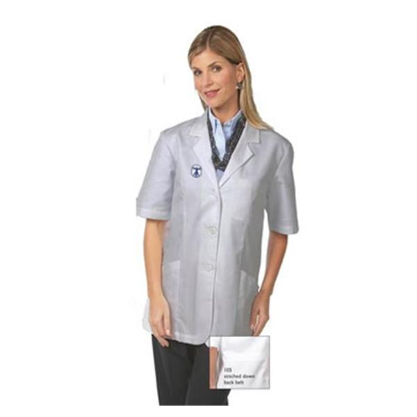 Fashion Seal Lab Coat Pharmacy 65% Polyester / 35% Cotton Womens White Large 30.25 In Ea - 105-L