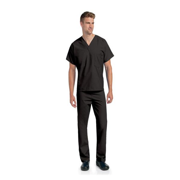Landau Uniforms Shirt Scrub 7502 Unisex X-Small Black Ea - 7502-BKP-XSM